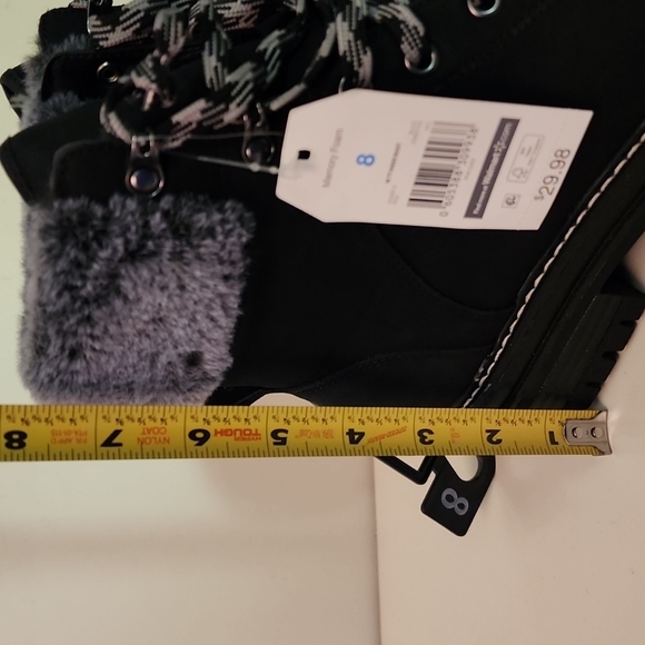 Time and Tru Memory Foam Heay Duty Womens Black Fashion/Winter Boots, Work Boots - Picture 7 of 8